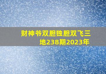 财神爷双胆独胆双飞三地238期2023年