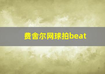 费舍尔网球拍beat