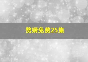 赘婿免费25集