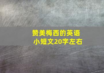 赞美梅西的英语小短文20字左右