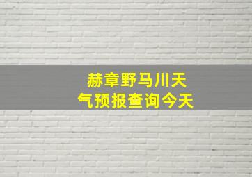 赫章野马川天气预报查询今天