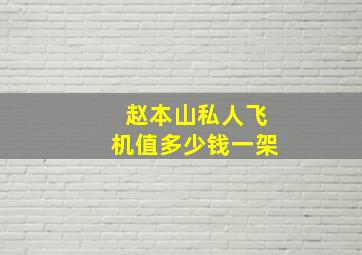 赵本山私人飞机值多少钱一架