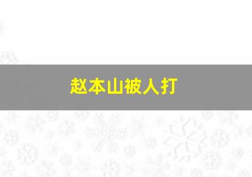 赵本山被人打