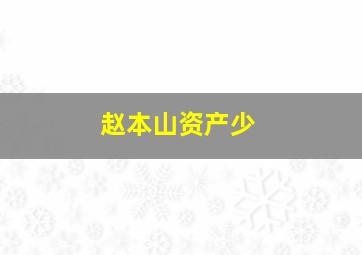 赵本山资产少