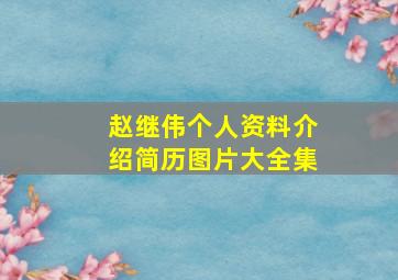 赵继伟个人资料介绍简历图片大全集