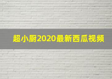 超小厨2020最新西瓜视频