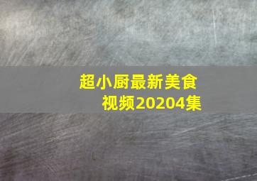 超小厨最新美食视频20204集