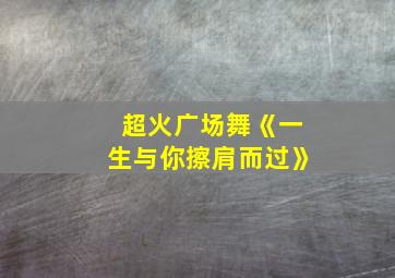 超火广场舞《一生与你擦肩而过》