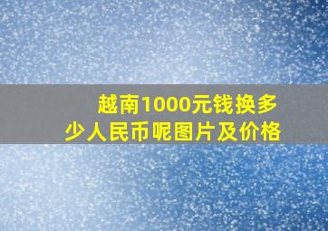 越南1000元钱换多少人民币呢图片及价格