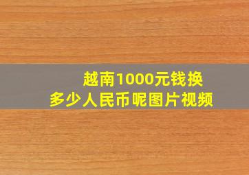 越南1000元钱换多少人民币呢图片视频