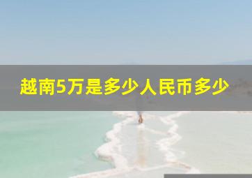 越南5万是多少人民币多少