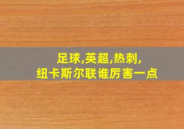 足球,英超,热刺,纽卡斯尔联谁厉害一点