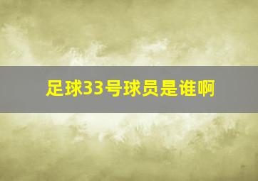 足球33号球员是谁啊