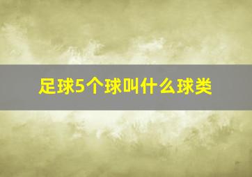 足球5个球叫什么球类