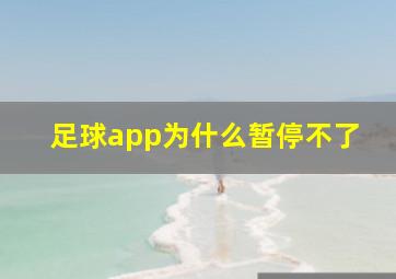 足球app为什么暂停不了