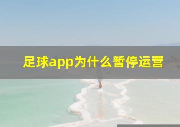 足球app为什么暂停运营