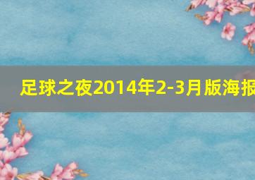 足球之夜2014年2-3月版海报