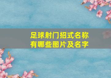 足球射门招式名称有哪些图片及名字