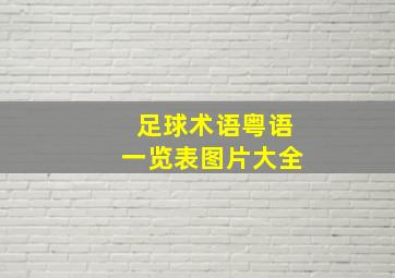 足球术语粤语一览表图片大全