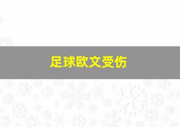 足球欧文受伤