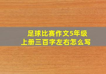 足球比赛作文5年级上册三百字左右怎么写