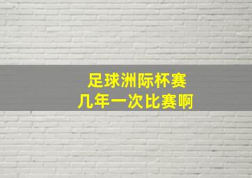 足球洲际杯赛几年一次比赛啊