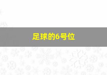 足球的6号位