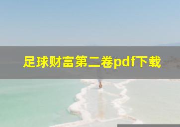 足球财富第二卷pdf下载