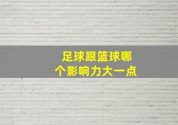 足球跟篮球哪个影响力大一点