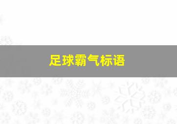 足球霸气标语