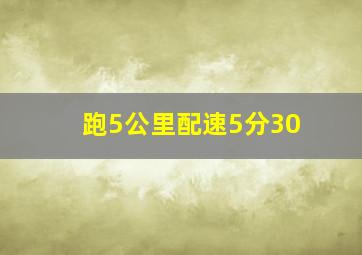 跑5公里配速5分30