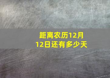 距离农历12月12日还有多少天