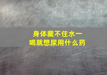 身体藏不住水一喝就想尿用什么药