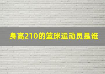 身高210的篮球运动员是谁