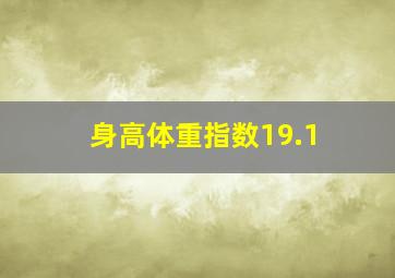 身高体重指数19.1