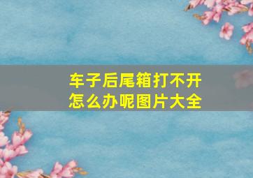 车子后尾箱打不开怎么办呢图片大全