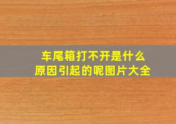 车尾箱打不开是什么原因引起的呢图片大全