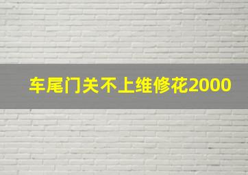 车尾门关不上维修花2000