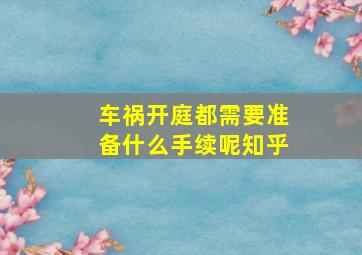 车祸开庭都需要准备什么手续呢知乎