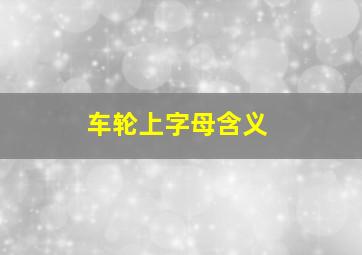 车轮上字母含义