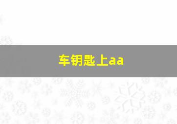 车钥匙上aa