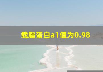 载脂蛋白a1值为0.98