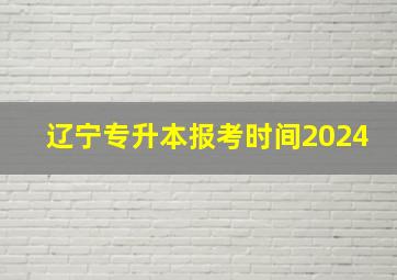 辽宁专升本报考时间2024