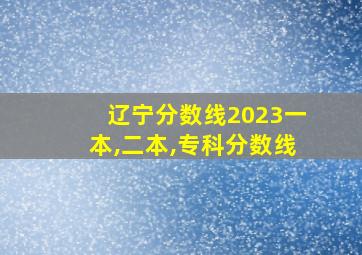 辽宁分数线2023一本,二本,专科分数线