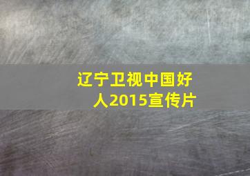 辽宁卫视中国好人2015宣传片