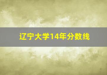 辽宁大学14年分数线