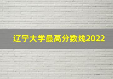 辽宁大学最高分数线2022