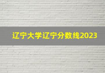 辽宁大学辽宁分数线2023