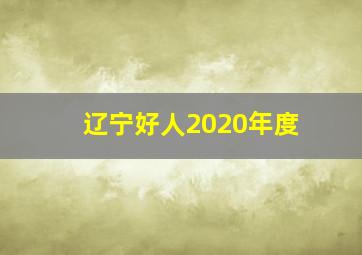 辽宁好人2020年度