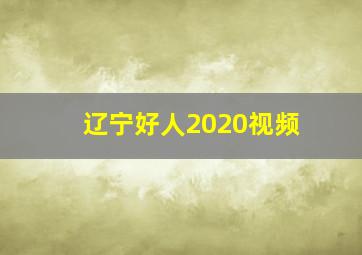 辽宁好人2020视频